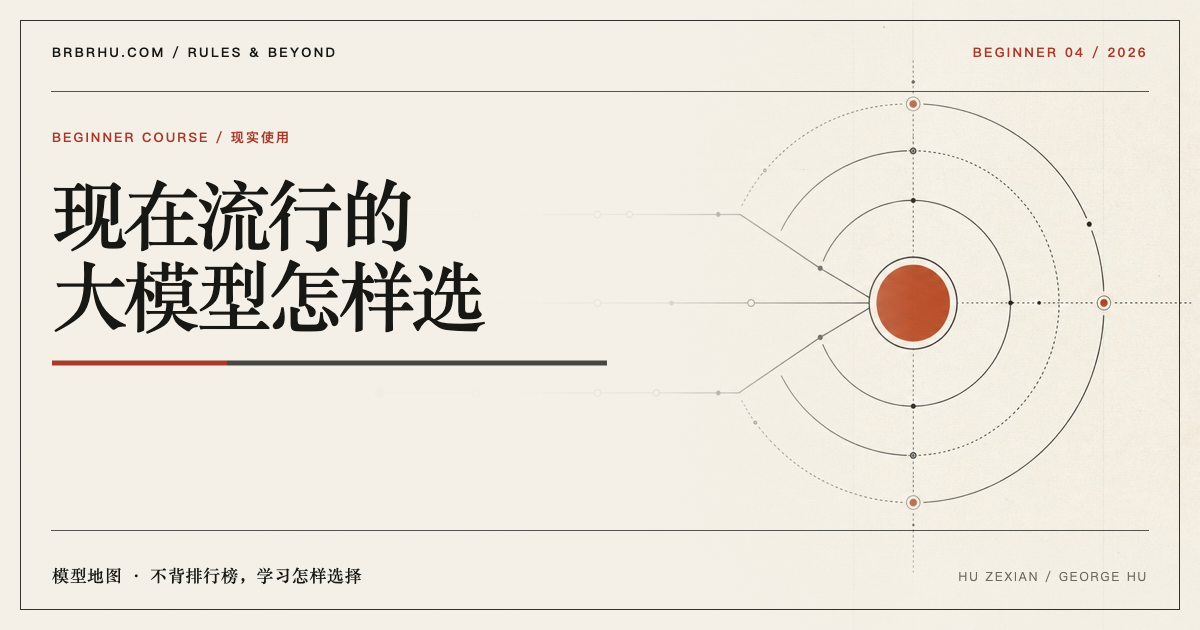 不同模型家族按能力、成本、入口和地区组成选择地图的编辑视觉