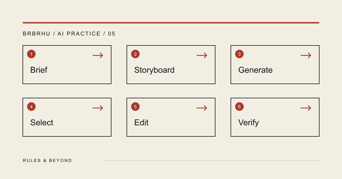 An asynchronous visual pipeline where writing continues while image batches run, then converge at a human gate